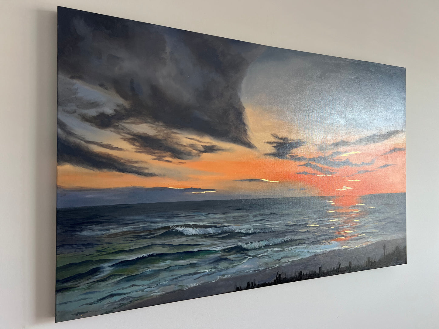 Golden Embers on the Waves